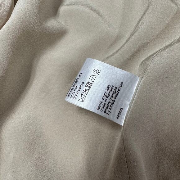 Akris NWT Antea Linia Print 100% Mulberry Silk Crepe Jacket Size US 10 Designer - Picture 9 of 11